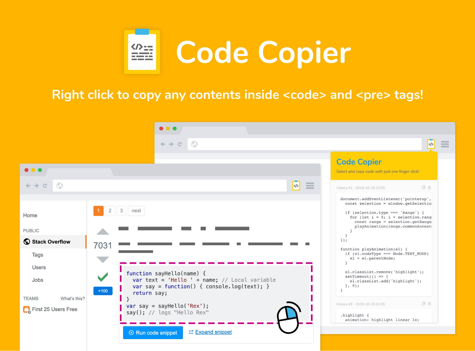 Key Visual of Code Copier