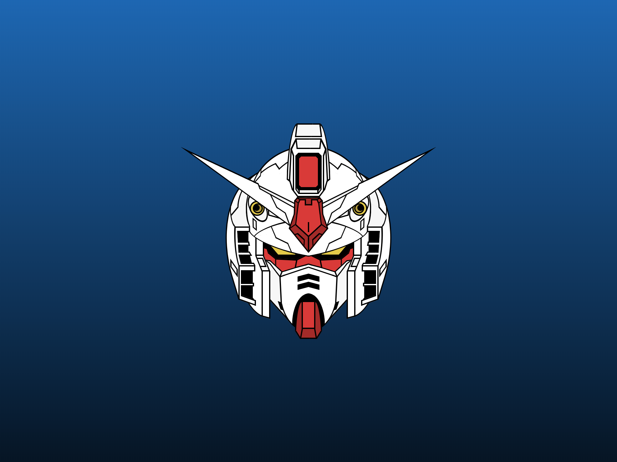 Screenshot of RX-78-2 Gundam's Head drawn using CSS3